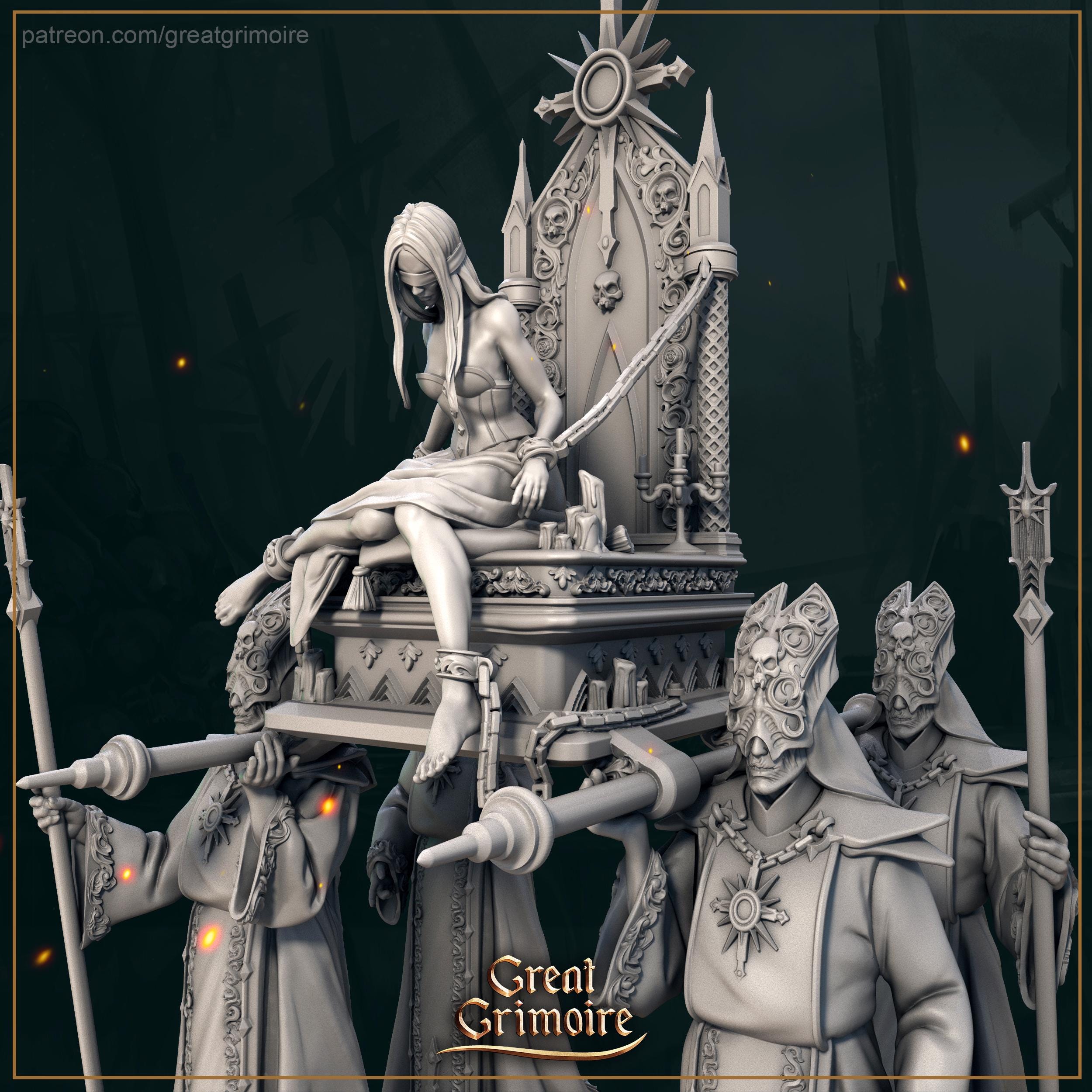 Sacred Procession Miniature – Grimoire 12K Resin Model