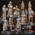 Villagers (Part 1) - 12 model bundle - in 12k - by Great Grimoire