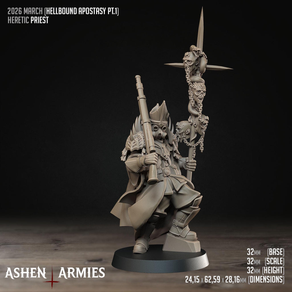 Bullet Crusade | Hellbound Apostasy - Heretic Priest  - in 12k - by Ashen Armies
