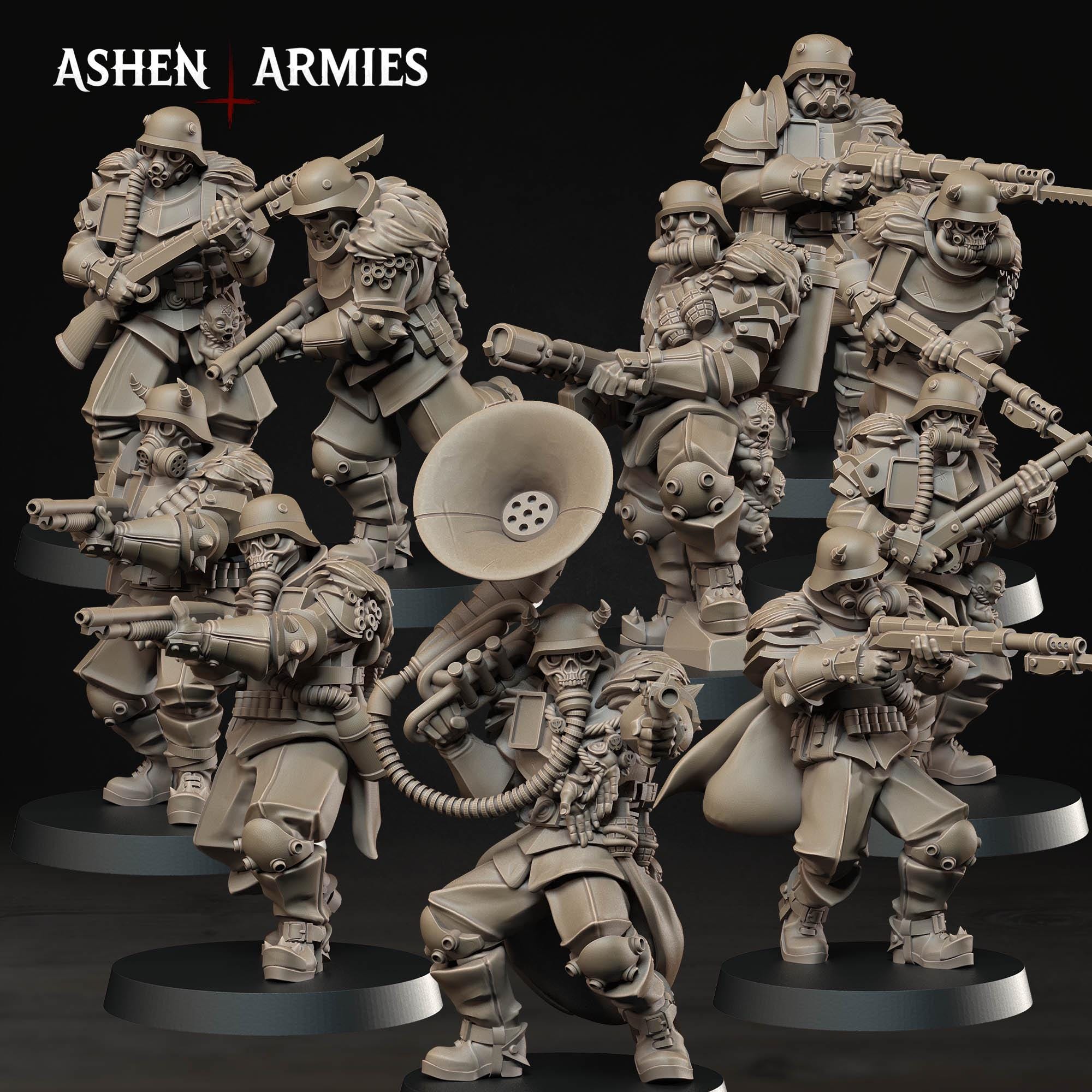 Hellbound Apostasy - Heretic Troopers  - in 12k - by Ashen Armies