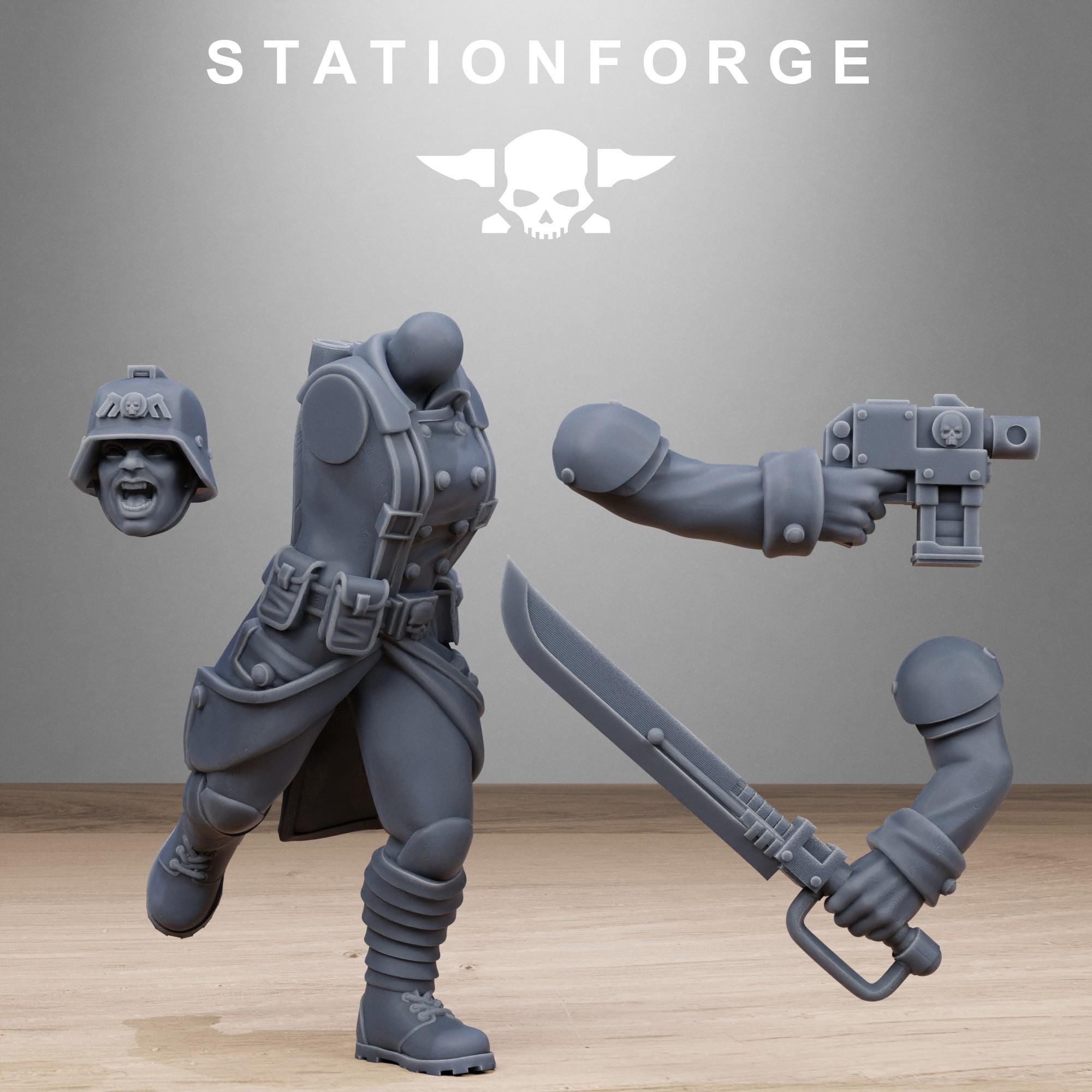 Grimguard Steel Sisters  10 models - in 12k -  by Station Forge