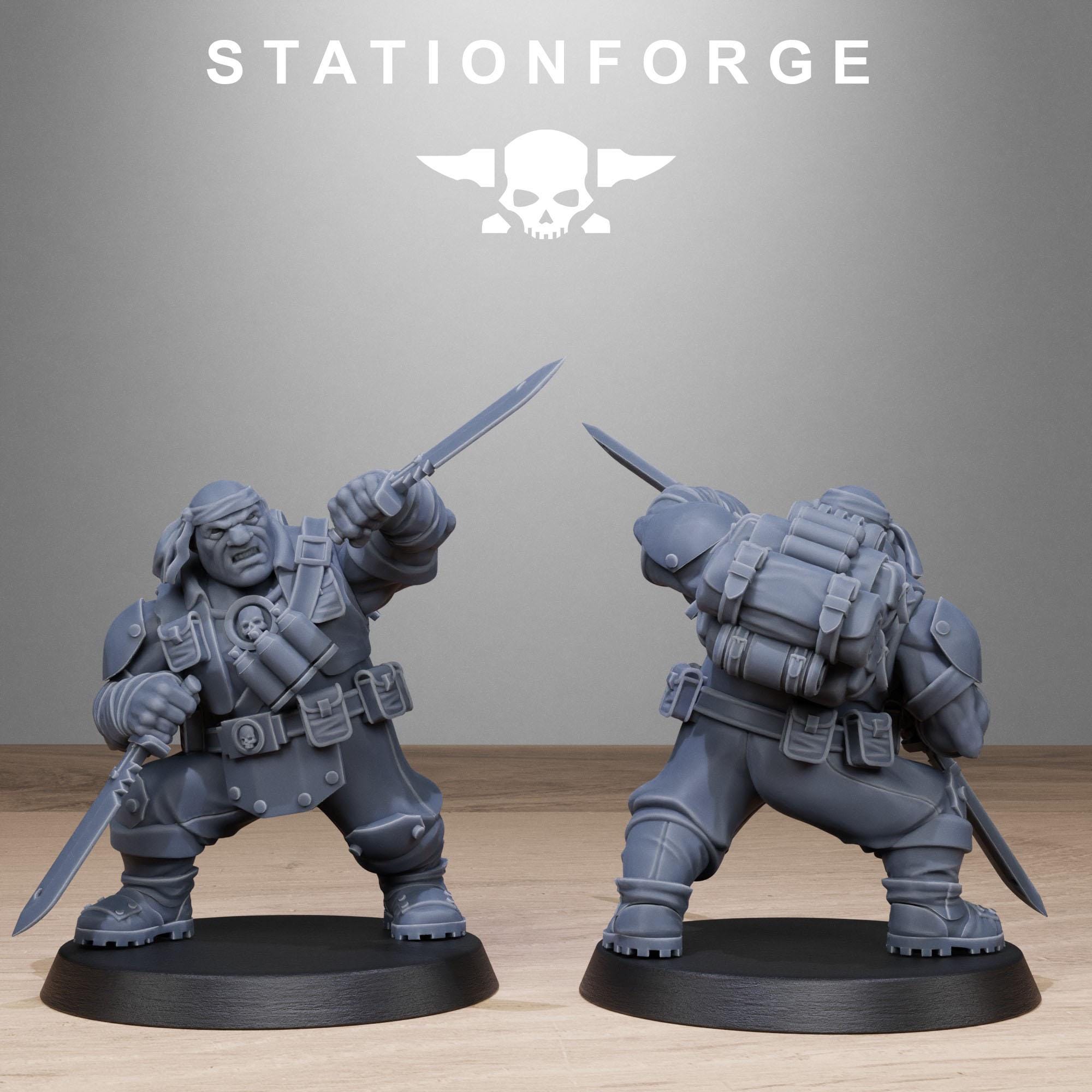 Grimguard Jungle Fighter Mutants  10 Models - in 12k - Station Forge