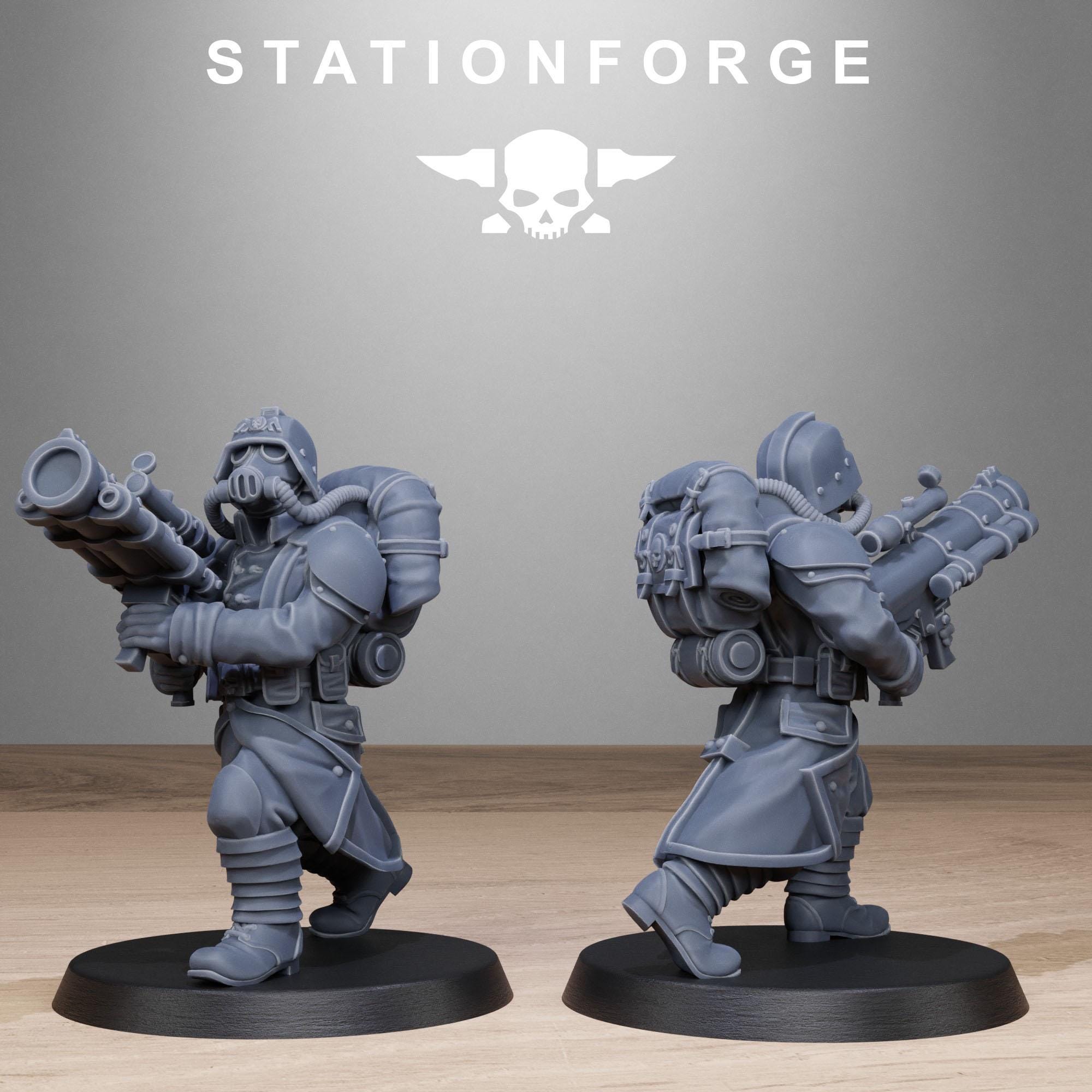 Grimguard Rocketeers 10 models - in 12k by Station Forge
