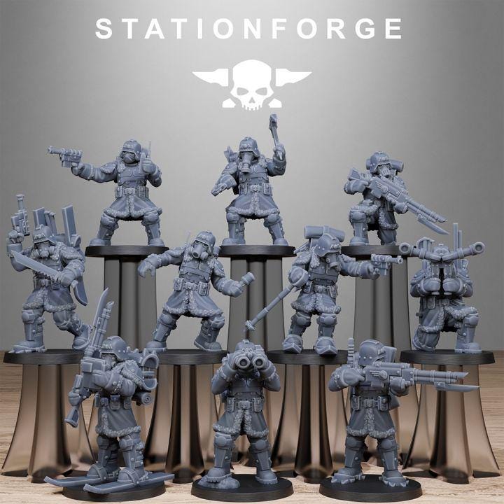 GrimGuard Frostwatch Patrol 10 models - in 12k - by Station Forge