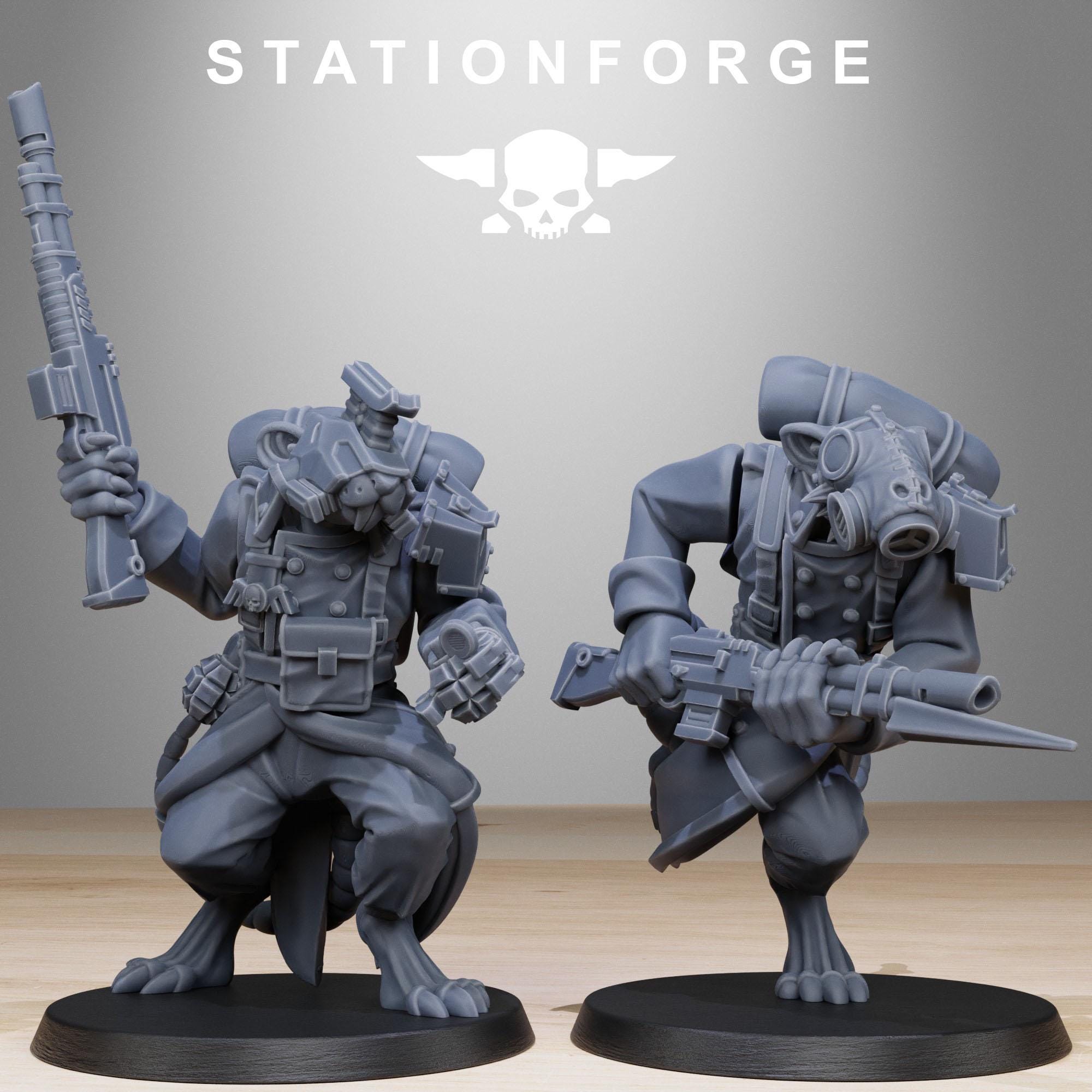 Grimguard Raticus - 10 Models -  in 12k - by Station Forge