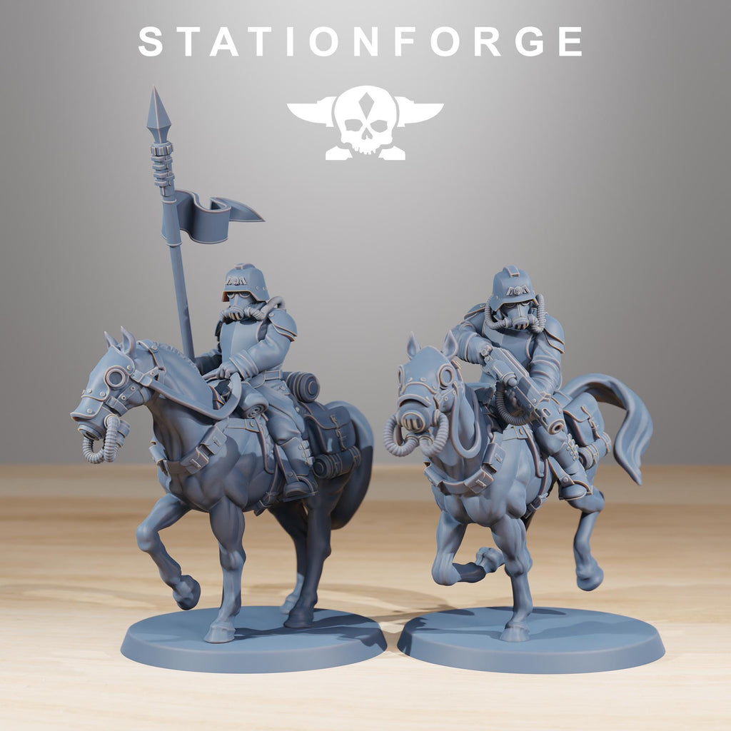 GrimGuard Cavalry 10 models - in 12k - by Station Forge 2 variants