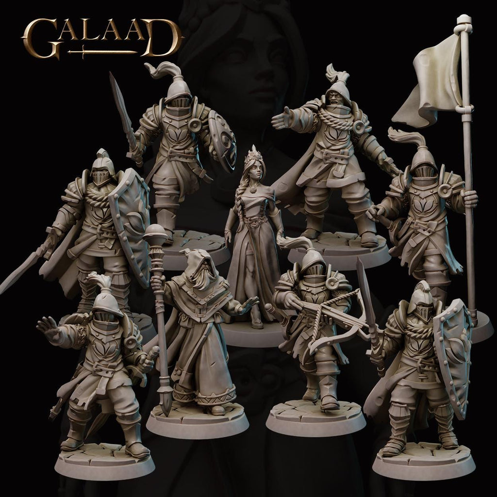 Escort the Queen - 9 models - 12k resin - galaad
