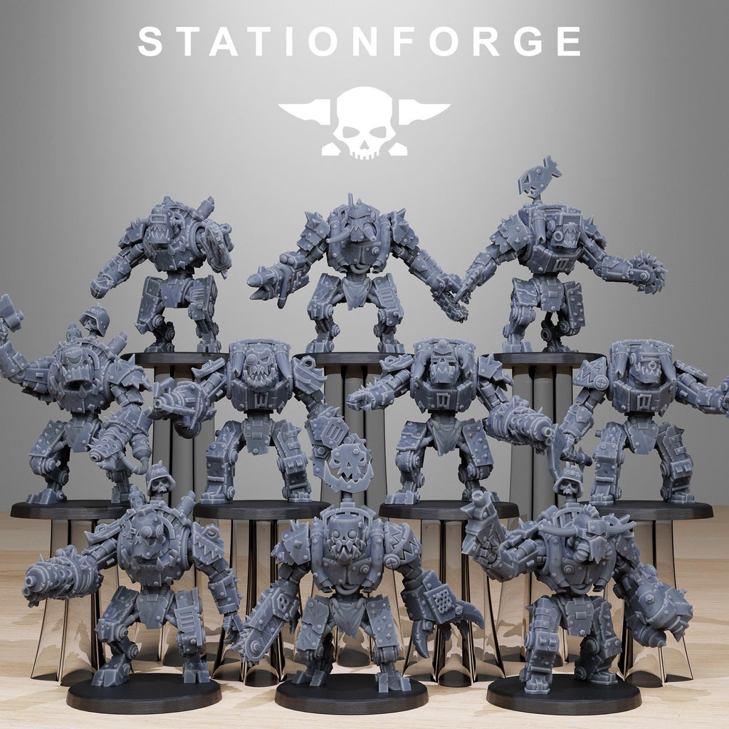 Orkaz Bots Infantry 10 models - in 12k - by station Forge