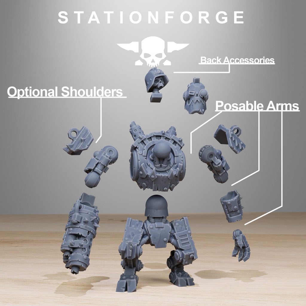 Orkaz Bots Infantry 10 models - in 12k - by station Forge
