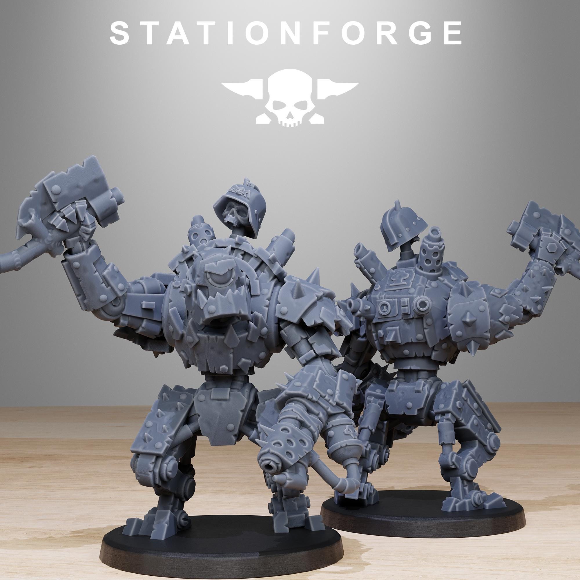 Orkaz Bots Infantry 10 models - in 12k - by station Forge