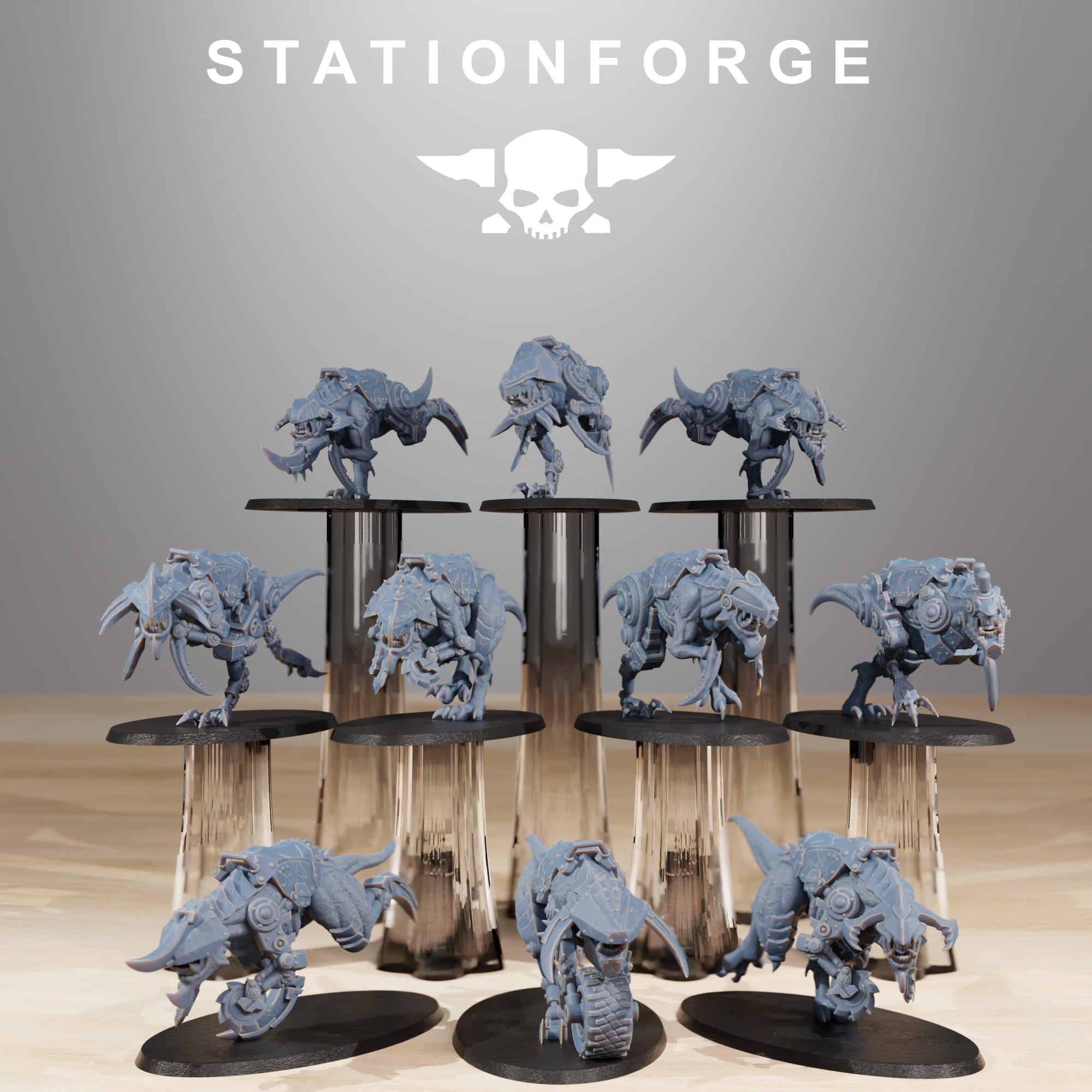 Orkaz Beast Riders 10 models - in 12k - by station Forge