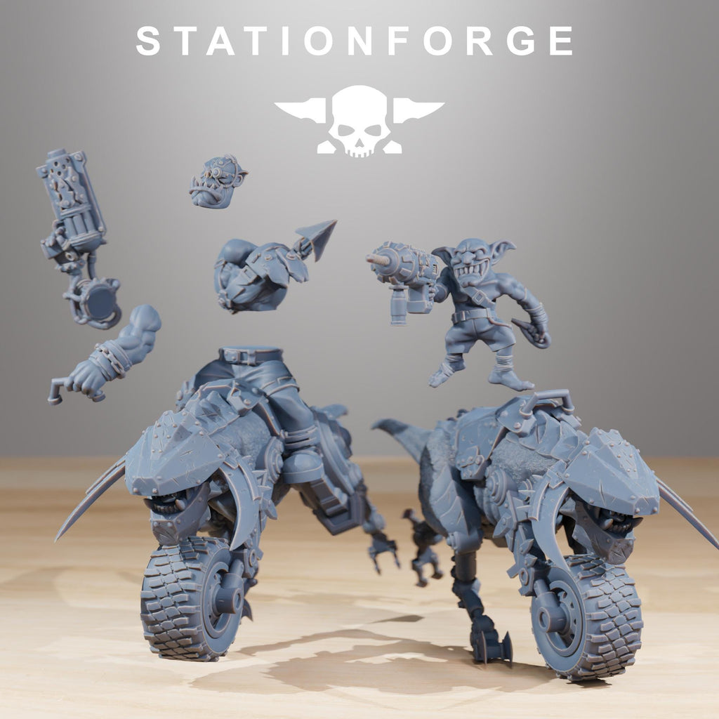 Orkaz Beast Riders 10 models - in 12k - by station Forge
