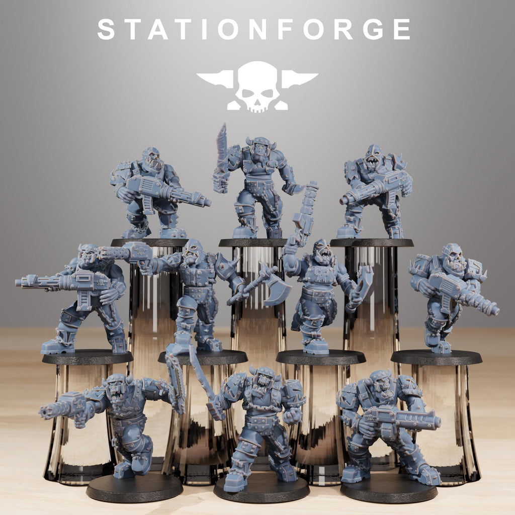 Orkaz Berserkers 10 Models - in 12k - by Station Forge