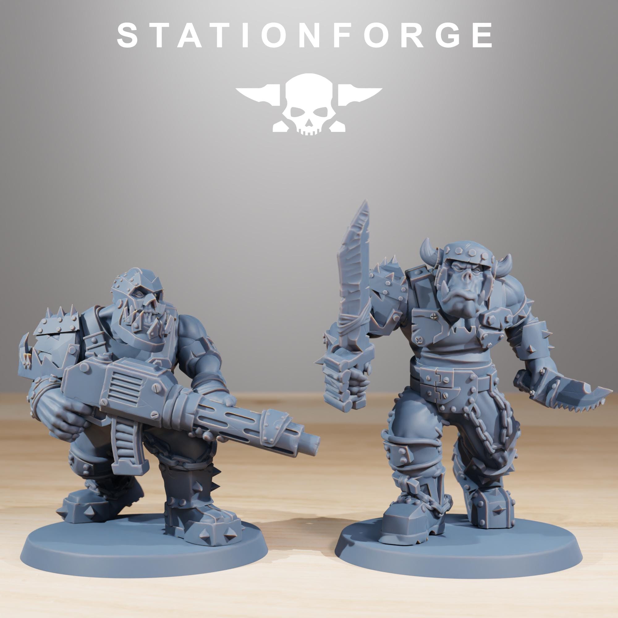 Orkaz Berserkers 10 Models - in 12k - by Station Forge