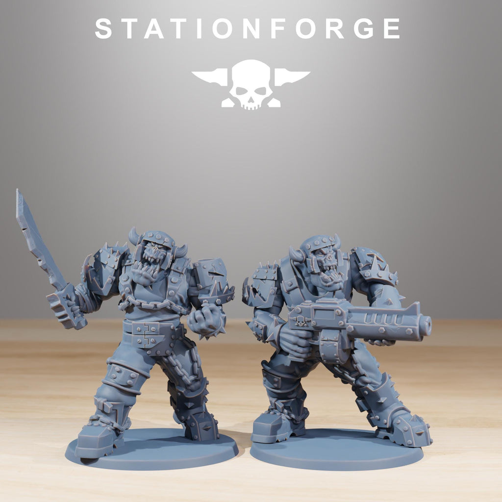 Orkaz Berserkers 10 Models - in 12k - by Station Forge