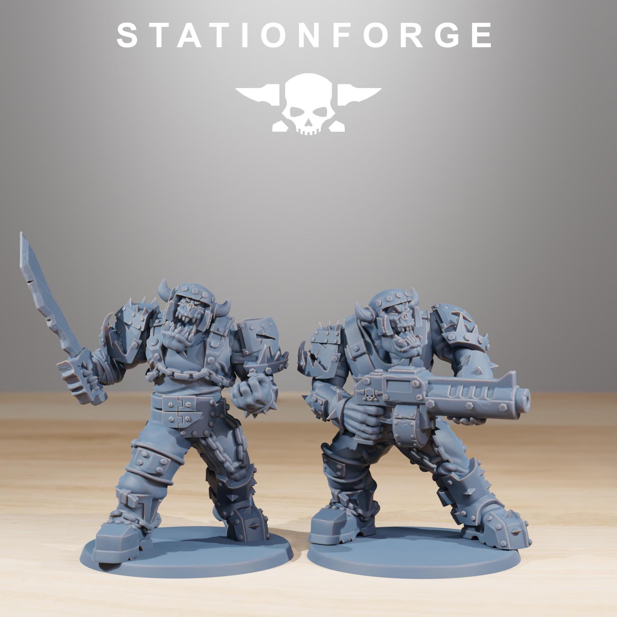 Orkaz Berserkers 10 Models - in 12k - by Station Forge