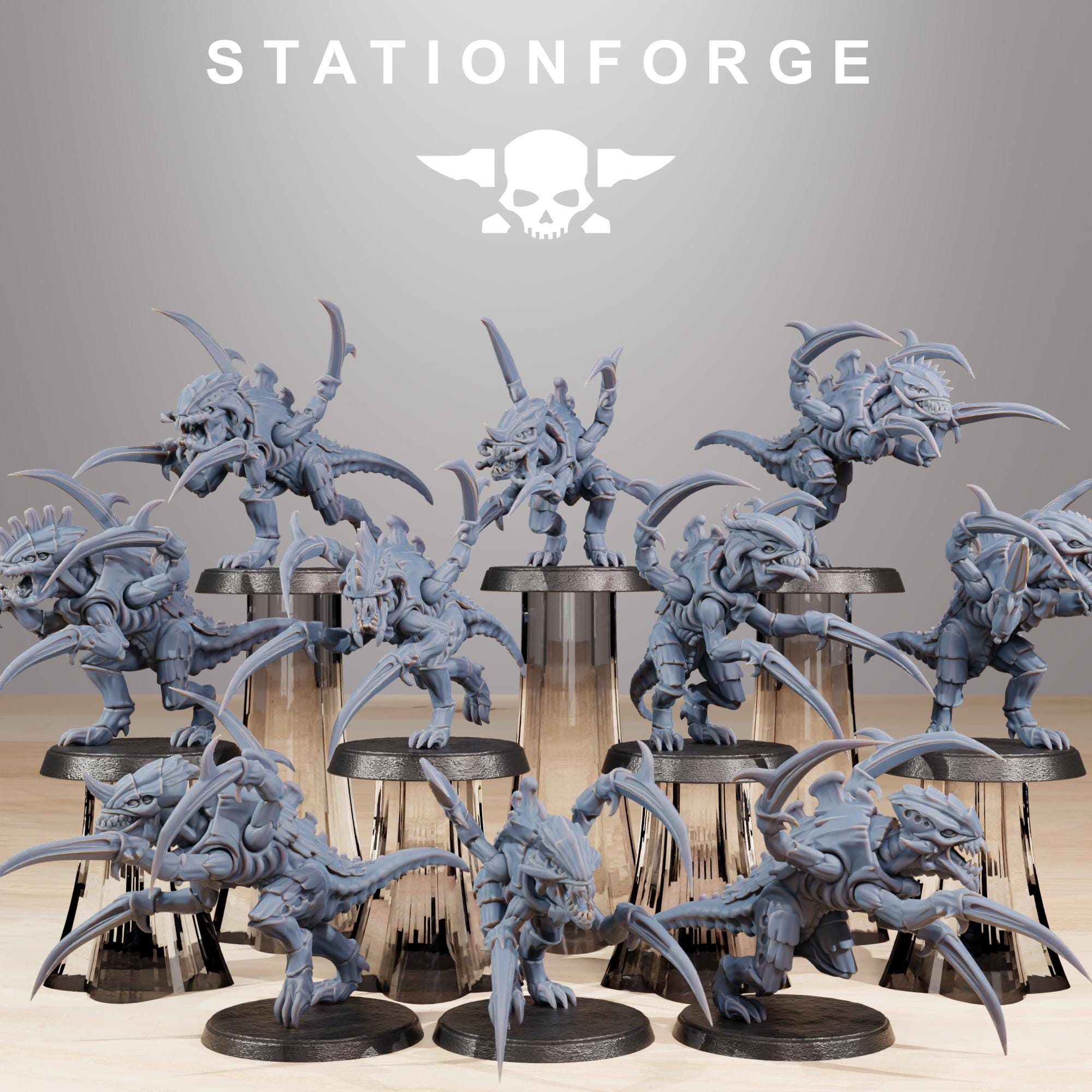 Xenarid Infantry Melee Unit - in 12k - by Station Forge