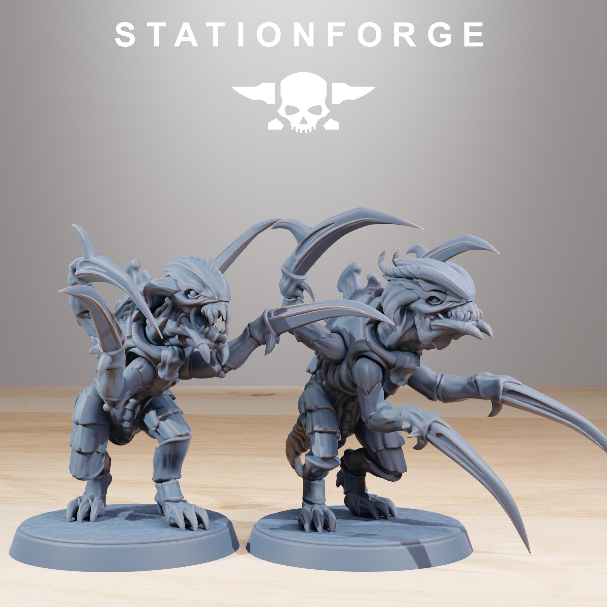 Xenarid Infantry Melee Unit - in 12k - by Station Forge