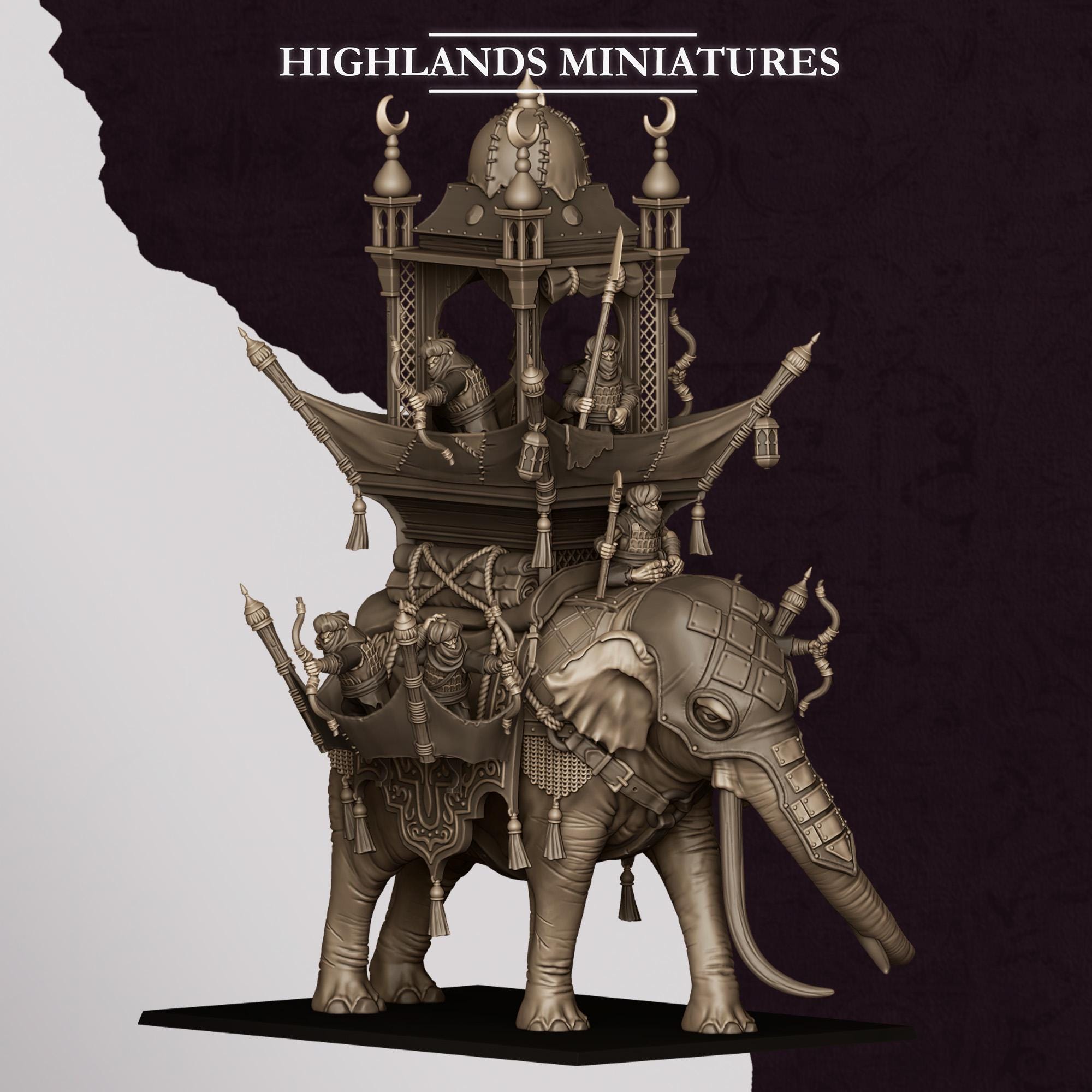 Hobgoblin War Elephant - in 12k- by Highlands Miniatures