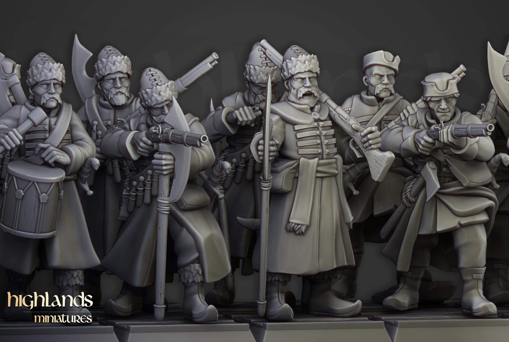 Harbor Streltsy  - 12K Resin Print - Highlands Miniatures