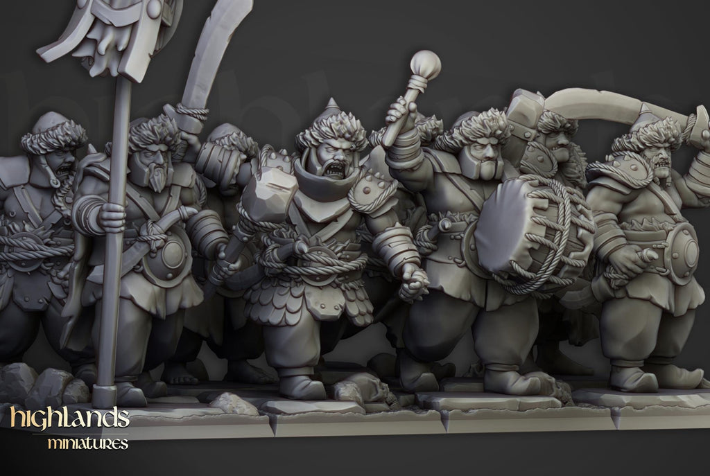 Khazarian Warriors - 12K Resin Print - Highlands Miniatures