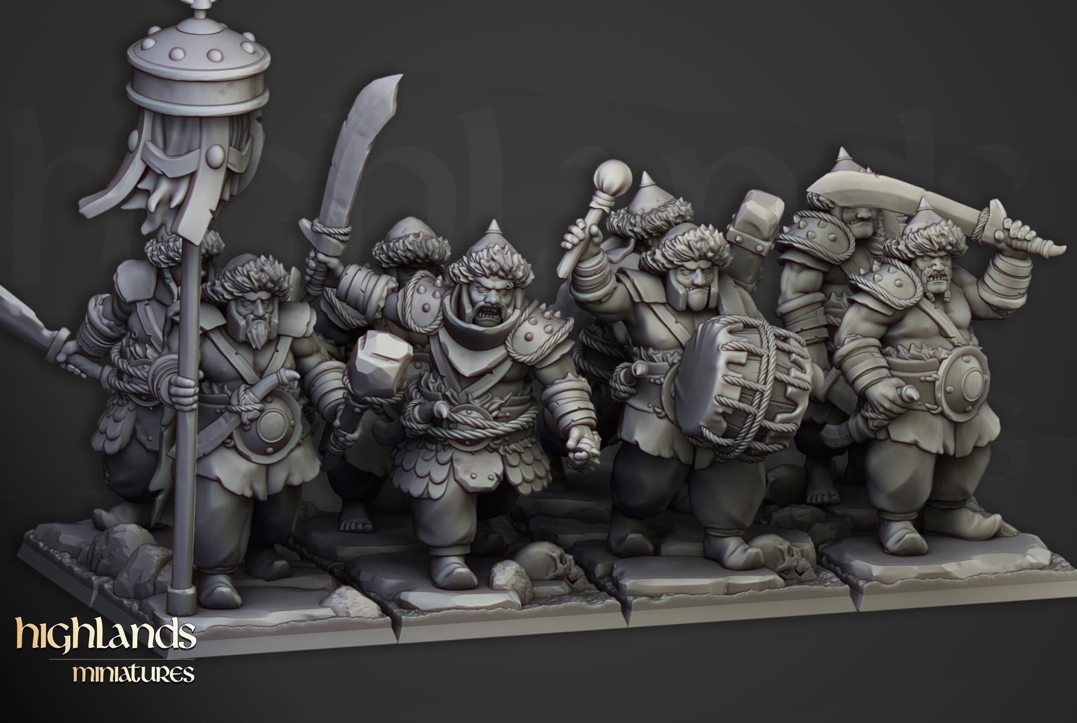 Khazarian Warriors - 12K Resin Print - Highlands Miniatures