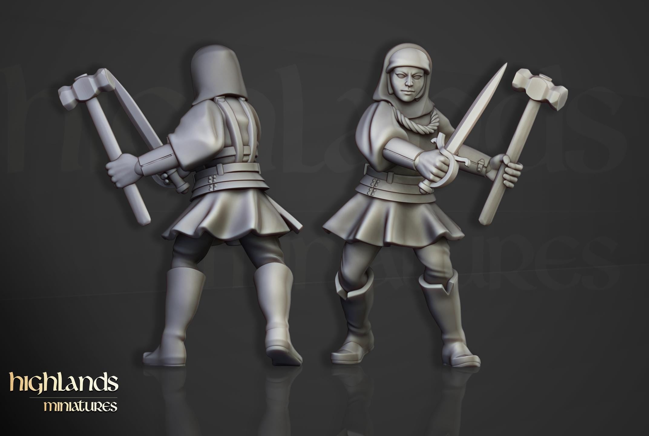 Young Sisters - in 12k- by Highlands Miniatures