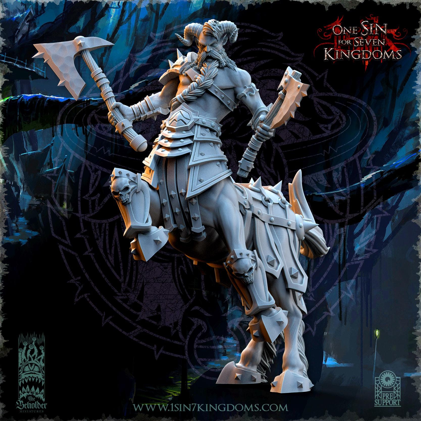 Karragh, Feranthal warlord - in 12K- The Beholder Miniatures