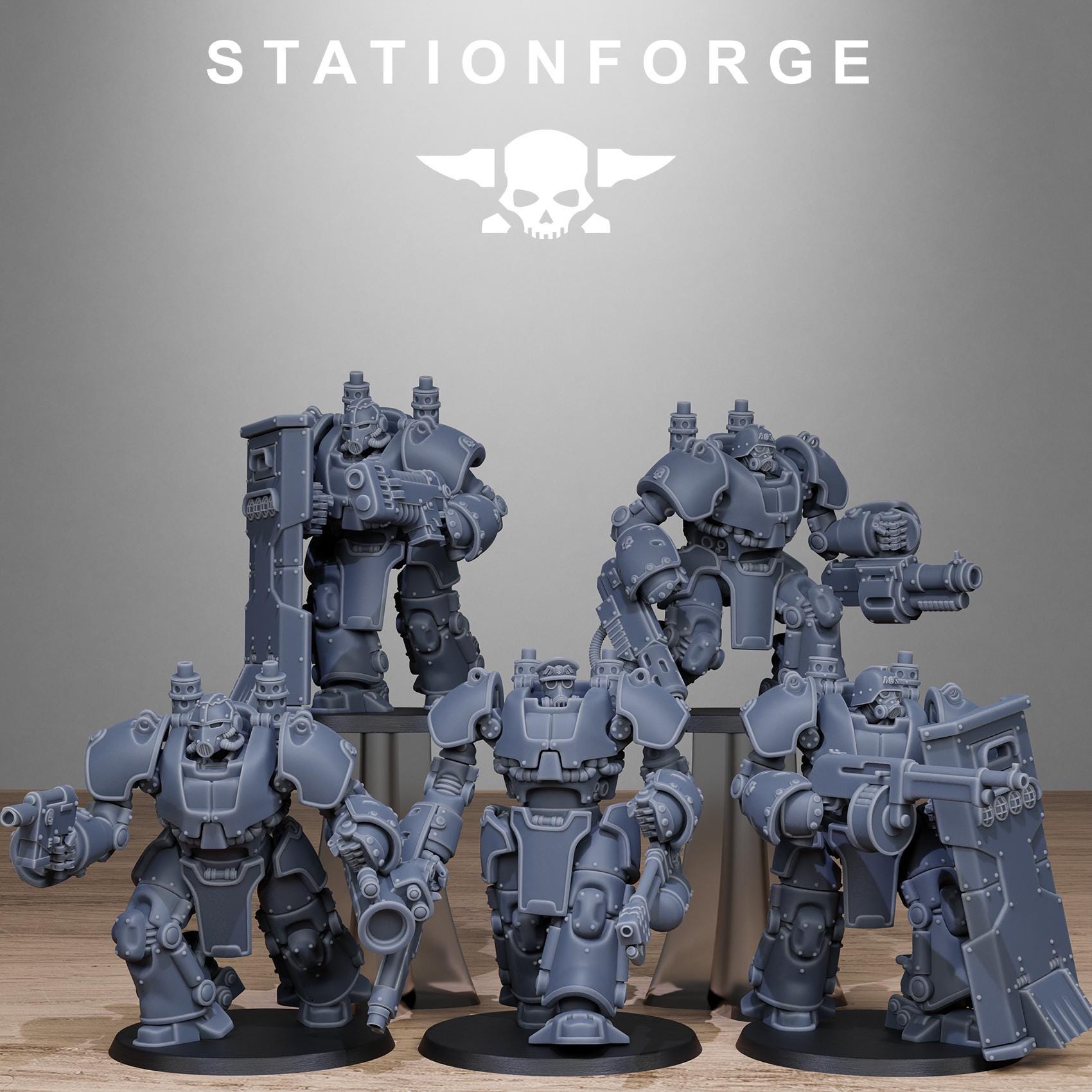 GrimGuard Power Armor 5 models - in 12k -  by Station Forge