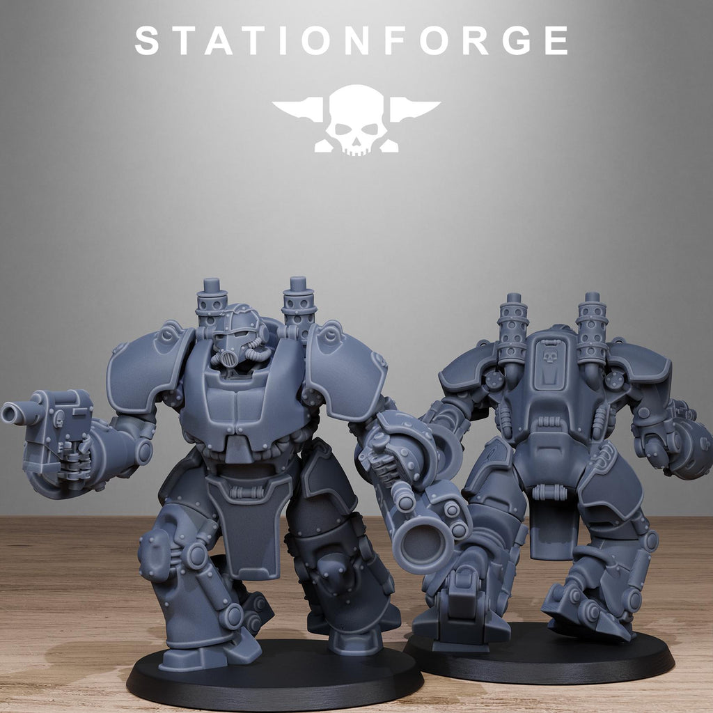 GrimGuard Power Armor 5 models - in 12k -  by Station Forge