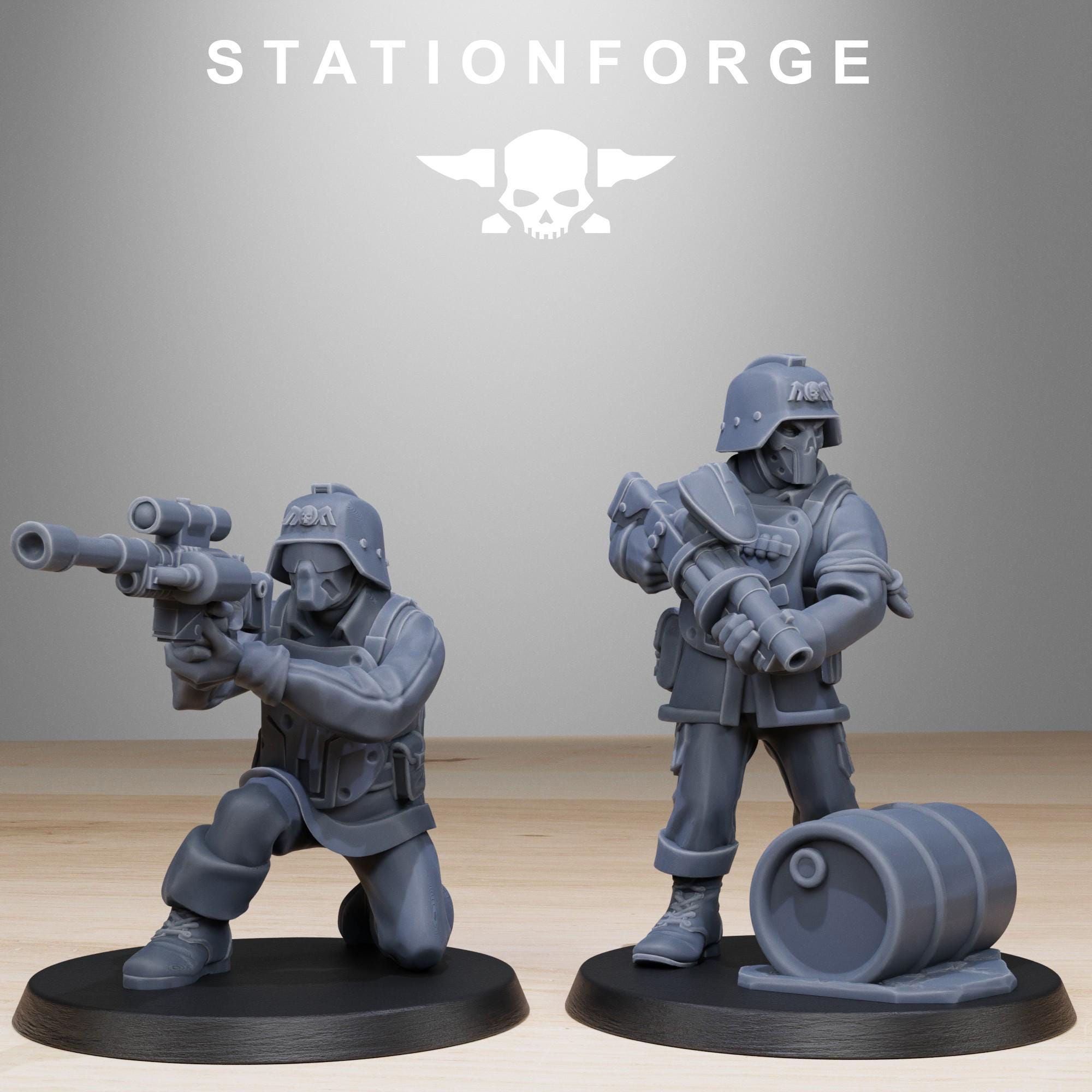 GrimGuard Paintball Squad 10 Models  - in 12k - by Station Forge