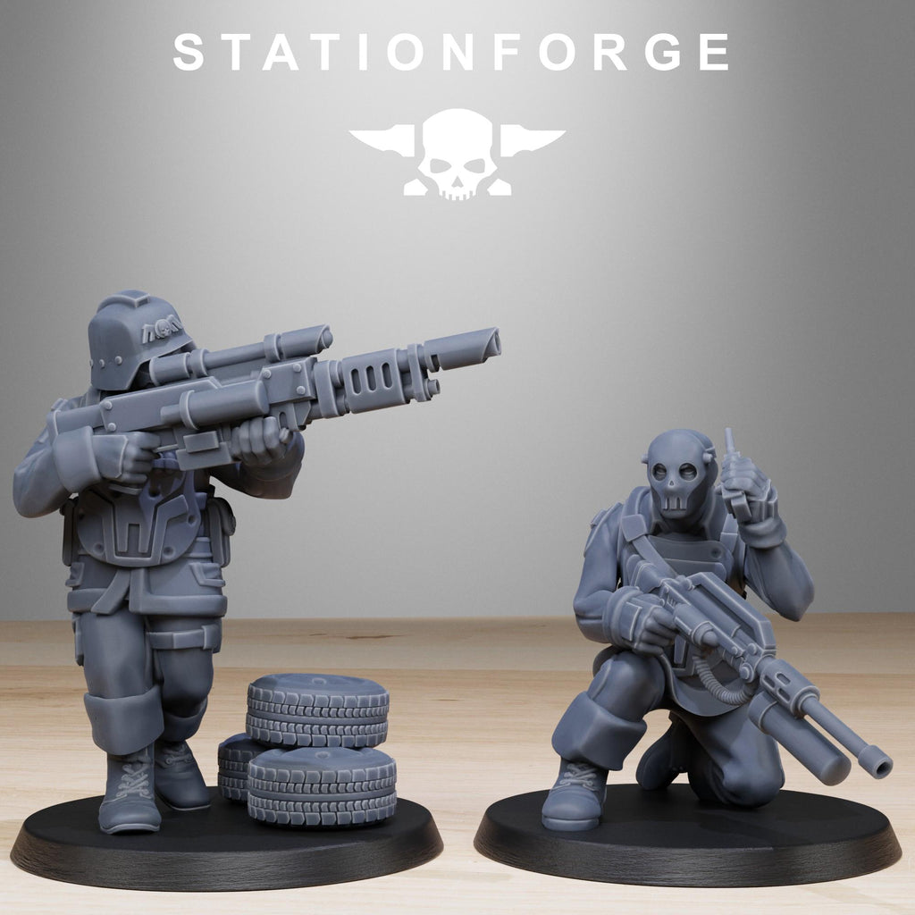 GrimGuard Paintball Squad 10 Models  - in 12k - by Station Forge