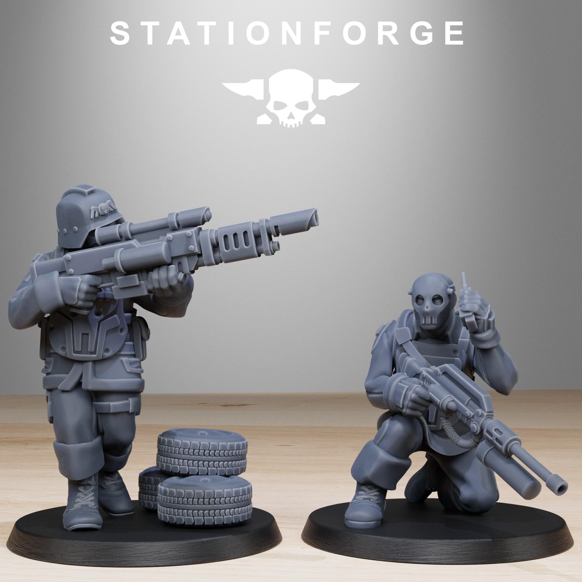 GrimGuard Paintball Squad 10 Models  - in 12k - by Station Forge