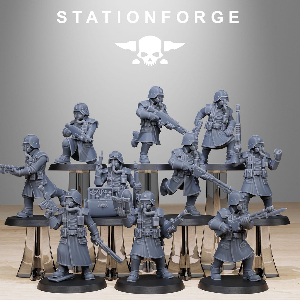 Grimguard Militants 10 Models  - in 12k - by Station Forge