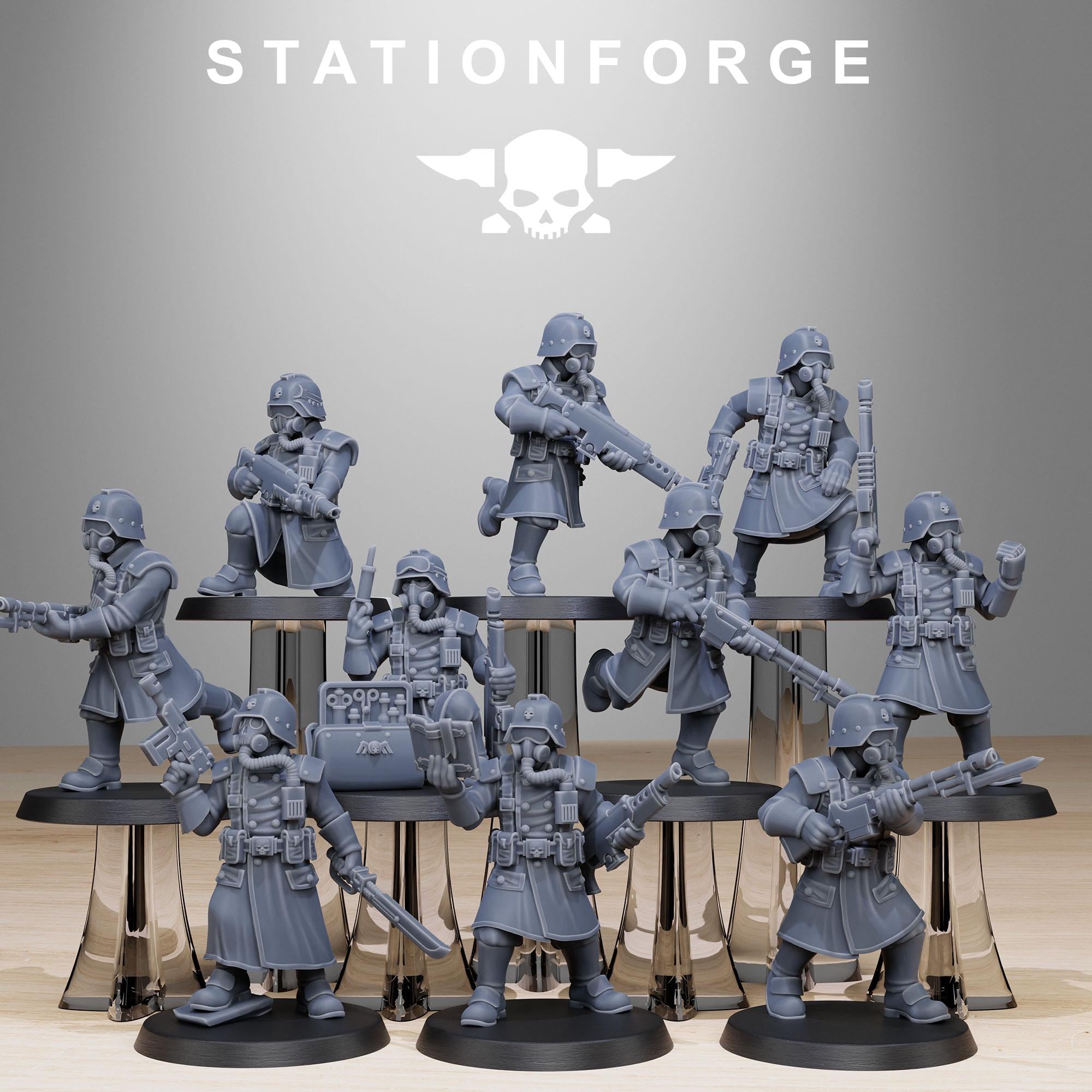 Grimguard Militants 10 Models  - in 12k - by Station Forge