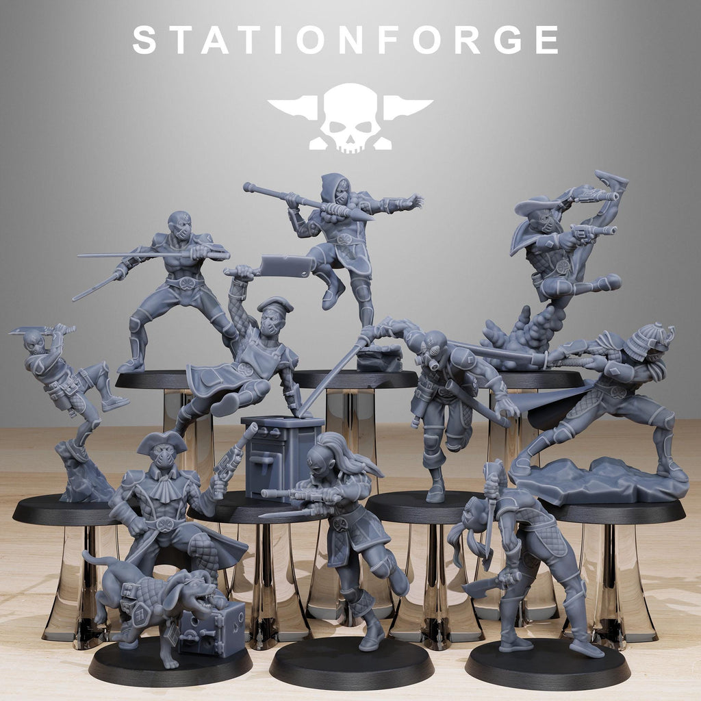 GrimCorp Jesters 11 models  - in 12k - by Station Forge