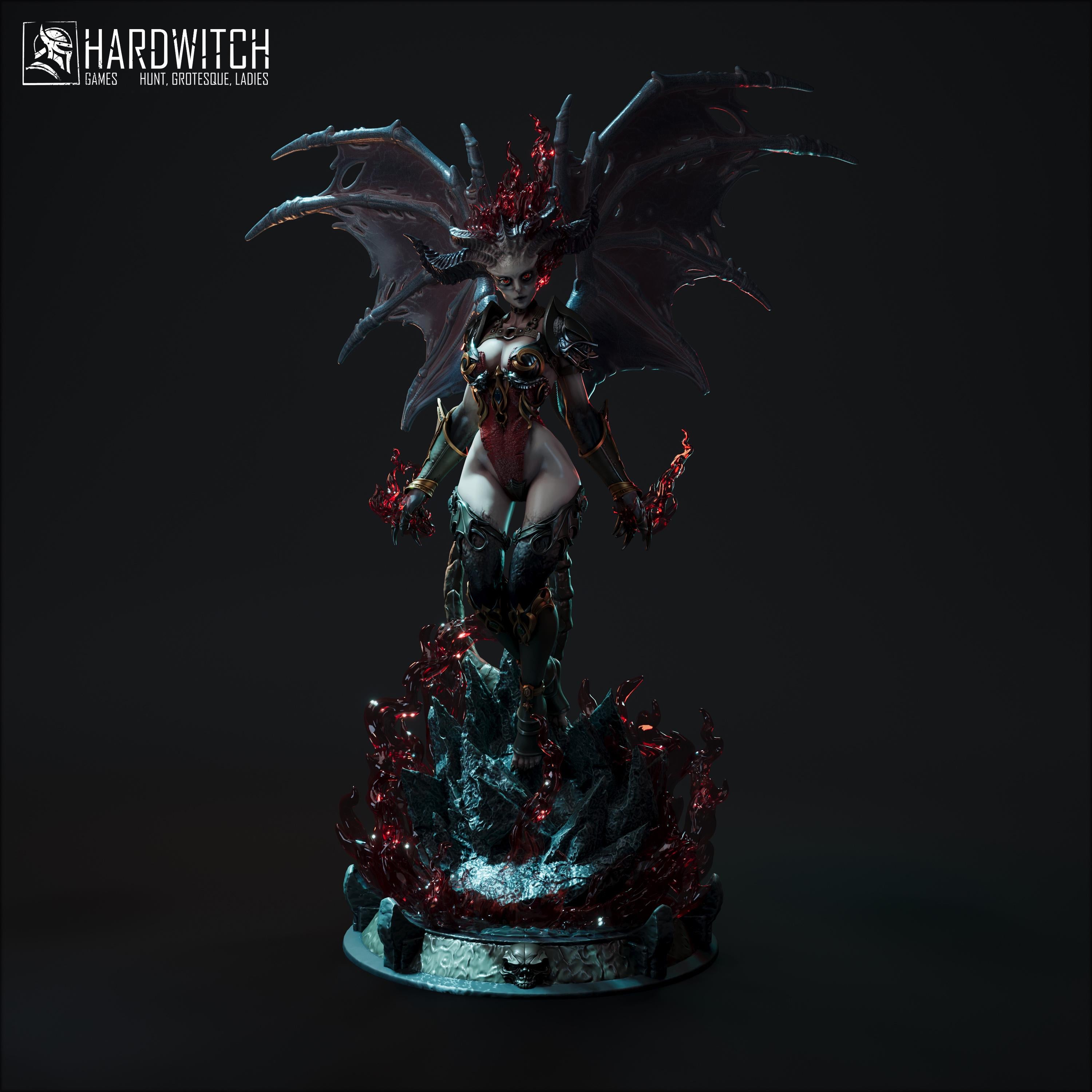 Manakane Succubus Queen - in 12k - By HardWitch Games miniature