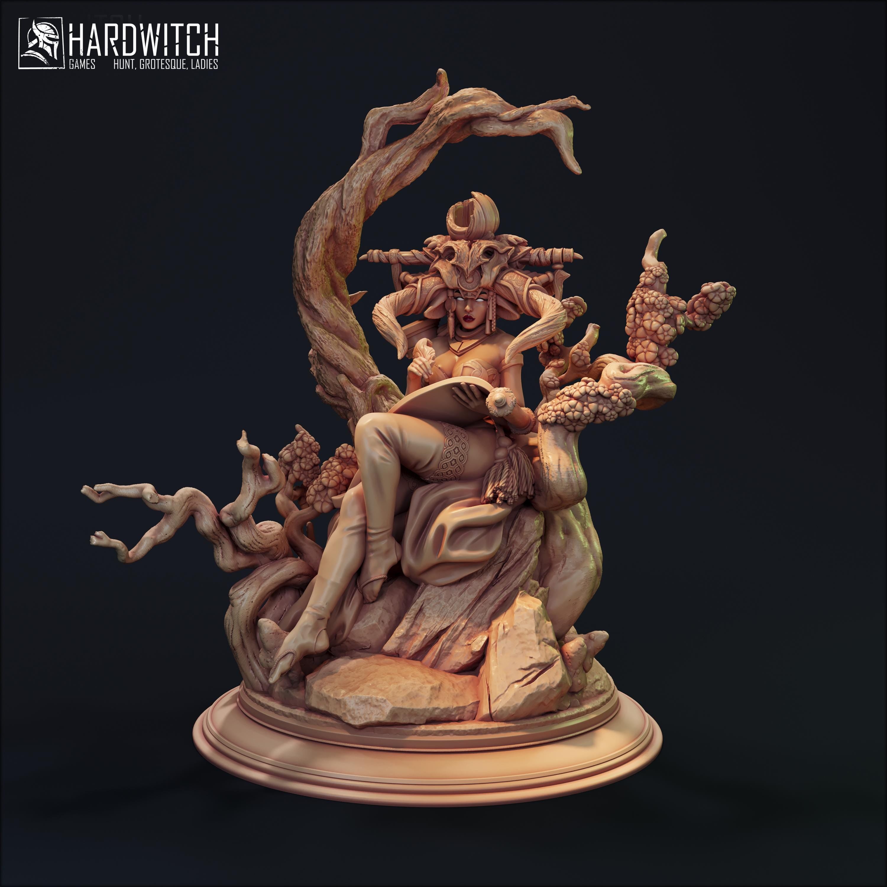 Tuoaleen Prophetess - in 12k - By HardWitch Games miniature