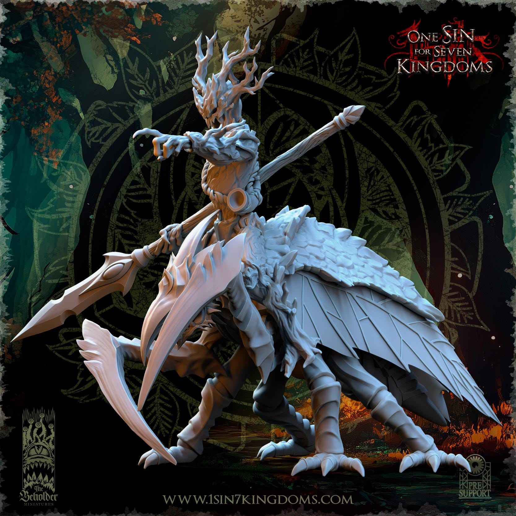 Thressal, Champion of Evergreen - in 12k- by The Beholder Miniatures