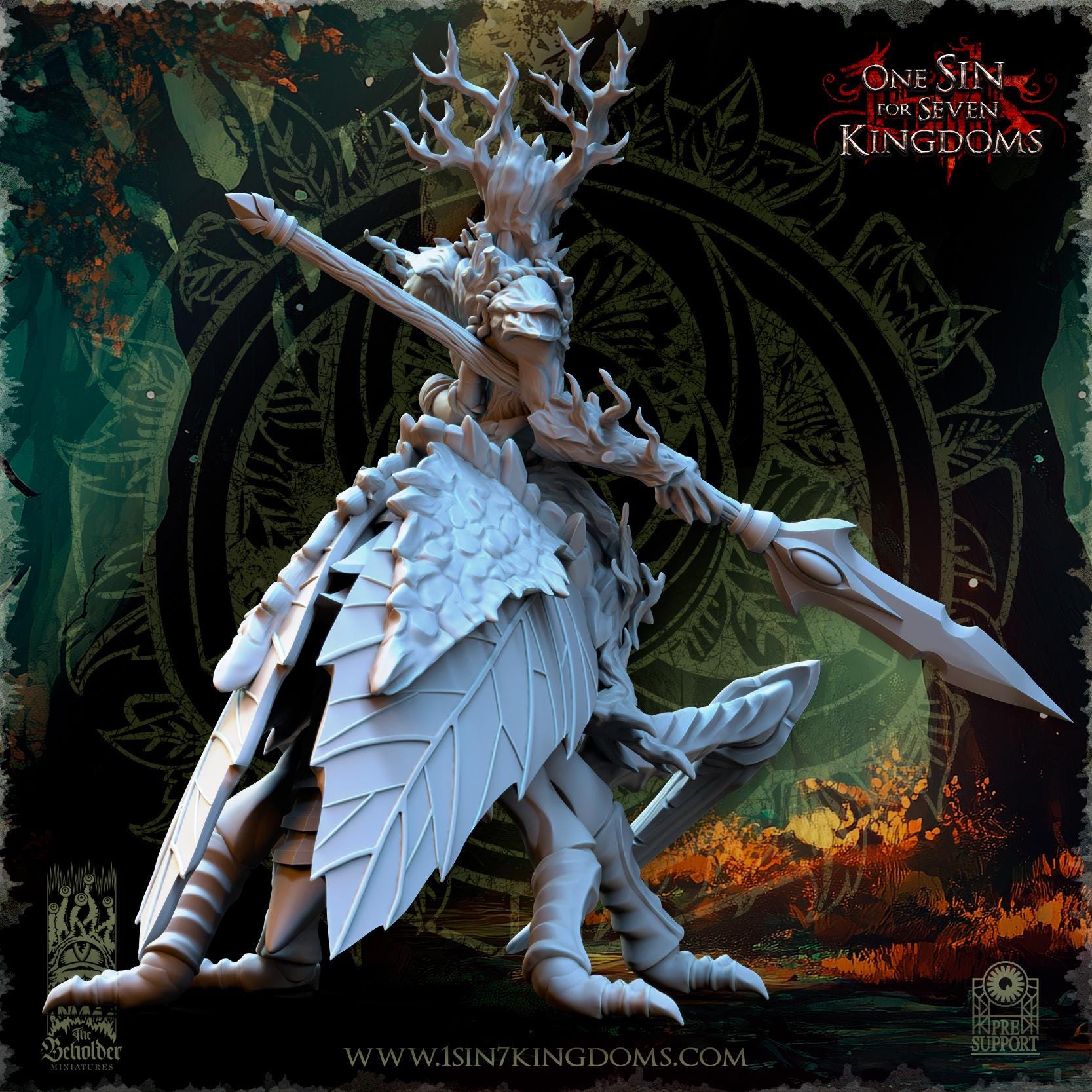 Thressal, Champion of Evergreen - in 12k- by The Beholder Miniatures