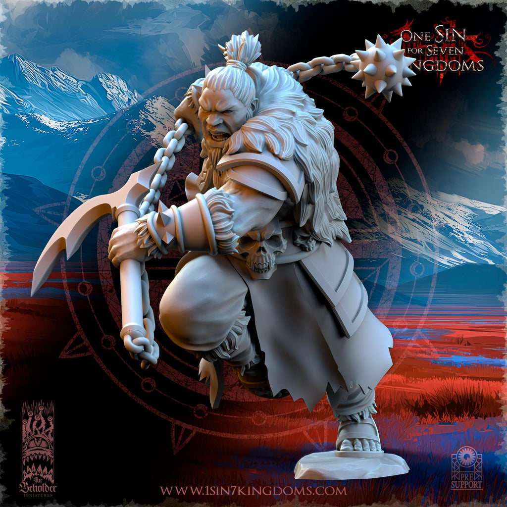Altan, Mercenary Ogre Boss in 12k by The Beholder Miniatures