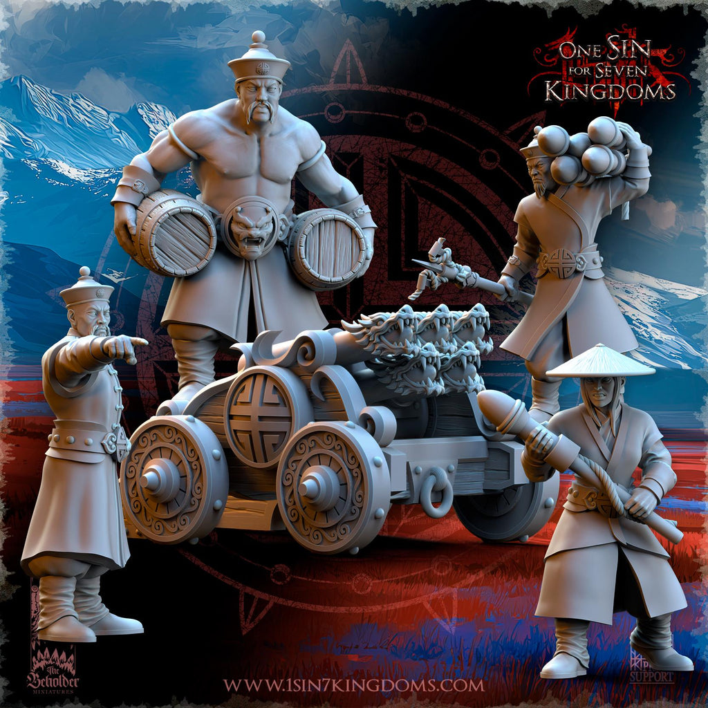Astarii Dynasty Rocket Battery in 12k by The Beholder Miniatures