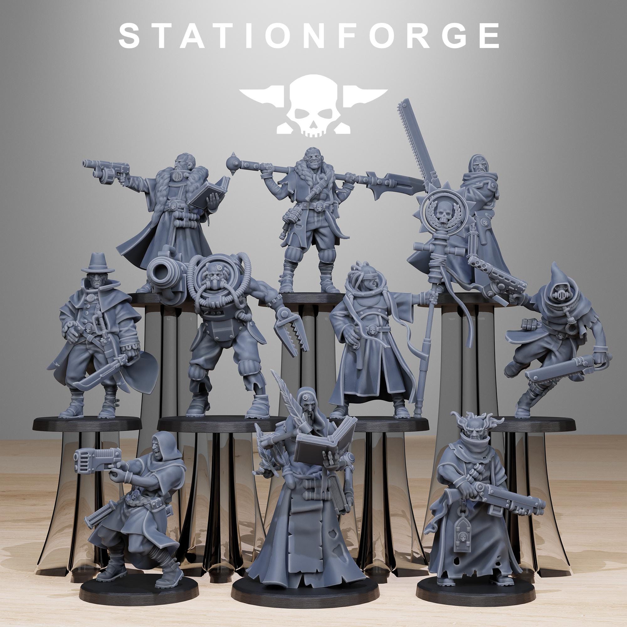 GrimCorp Mercenaries 10 Models - in 12k - Station Forge