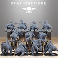 GrimGuard Bear Riders 11 models - in 12k - by Station Forge 2 variants