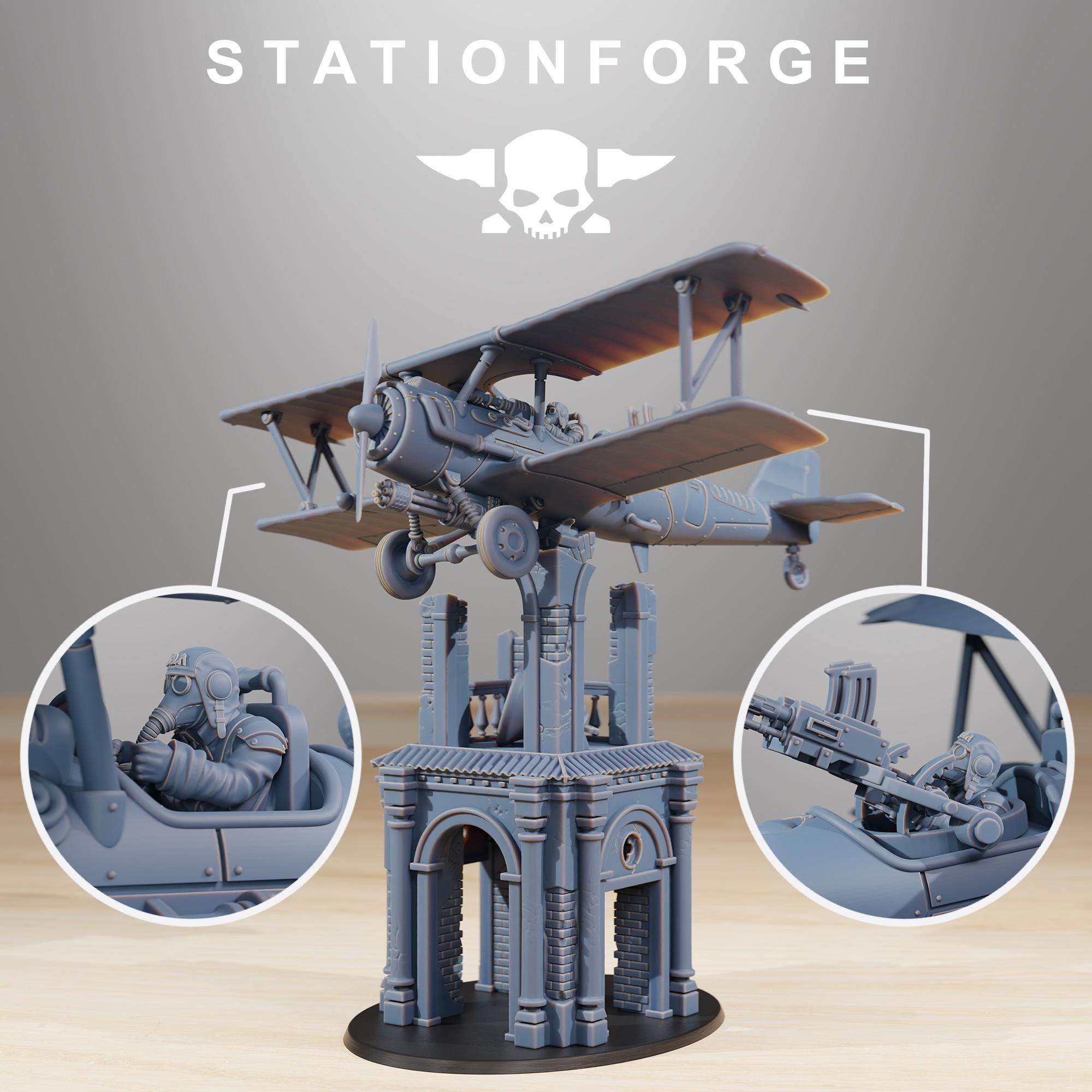 GrimGuard SF-14A Biplane - in 12k -  by Station Forge