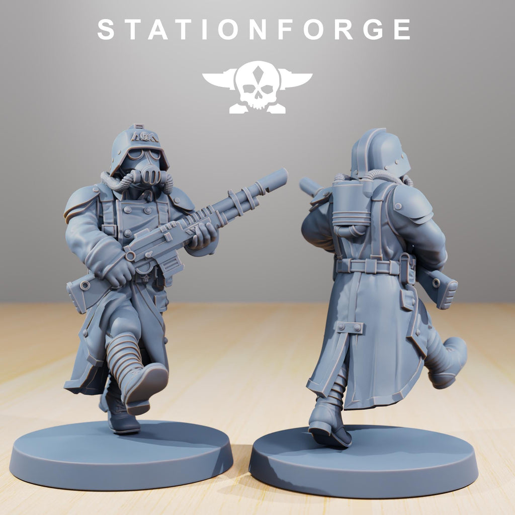 Grimguard Marching Poses 10 Models - in 12k - by Station Forge