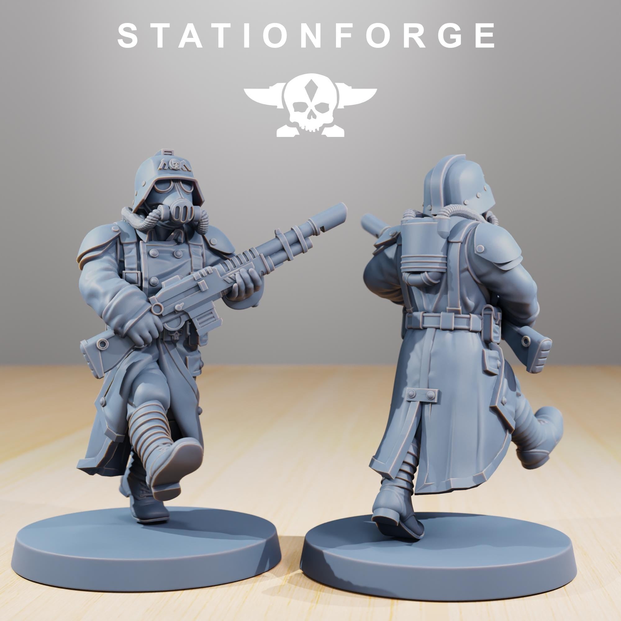 Grimguard Marching Poses 10 Models - in 12k - by Station Forge