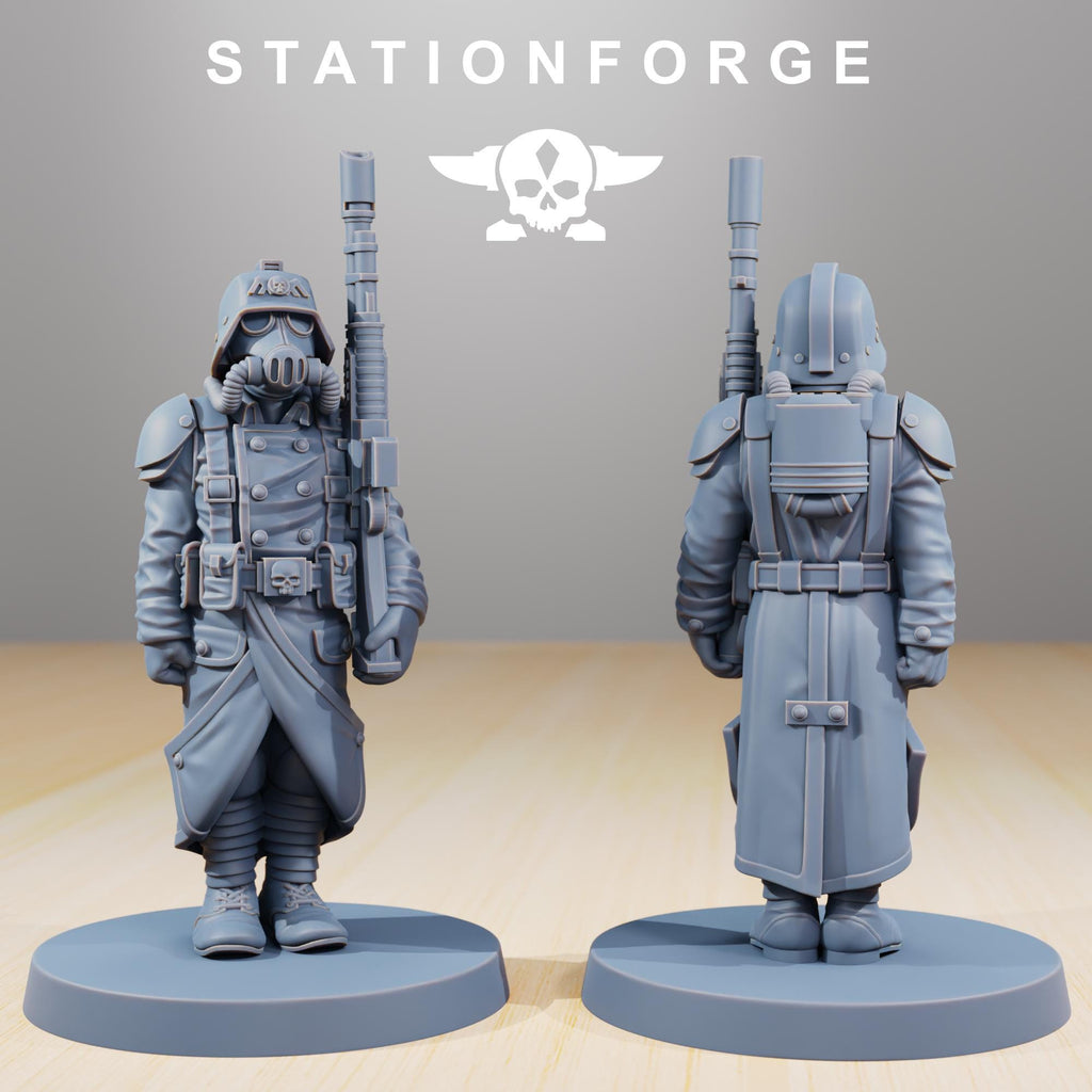 Grimguard Marching Poses 10 Models - in 12k - by Station Forge