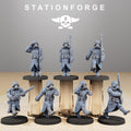 Grimguard Marching Poses 10 Models - in 12k - by Station Forge