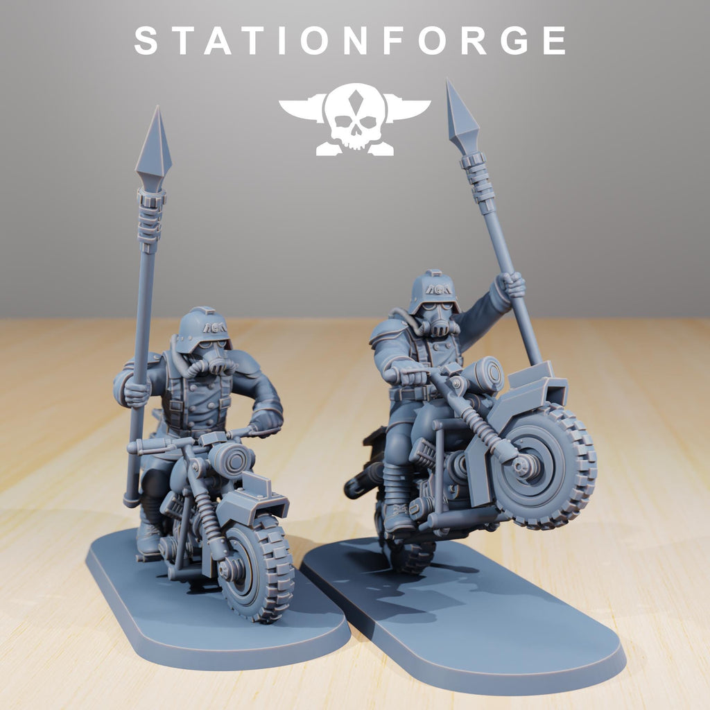 GrimGuard Death Bikers 10 models - in 12k - by Station Forge 2 variants
